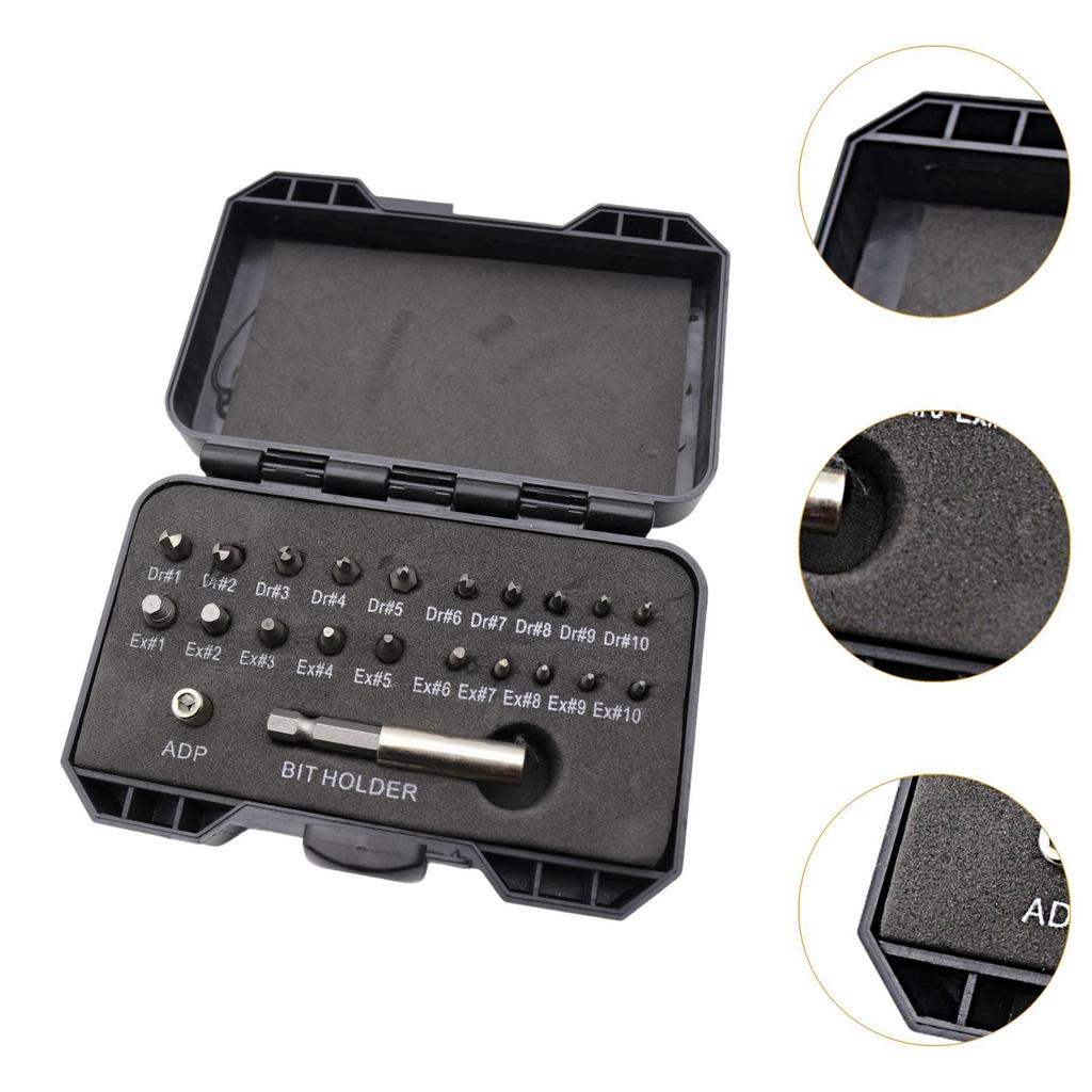 22Pcs Damaged Screw Extractor Set, Studs Removal Tools, Easy Out Stripped Screw