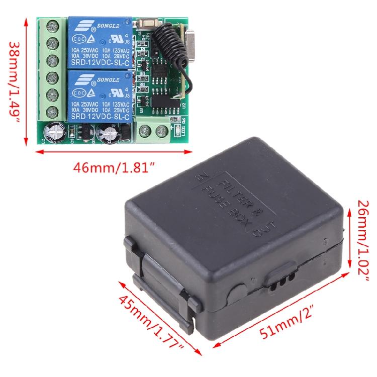 Professional 433mhz Relay Receiver Module Rf Transmitter Remote Control