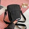 Mini Canvas Crossbody Pouch Fashion Lightweight Vertical Shoulder Bag for Women Versatile Everyday Small Square Bag