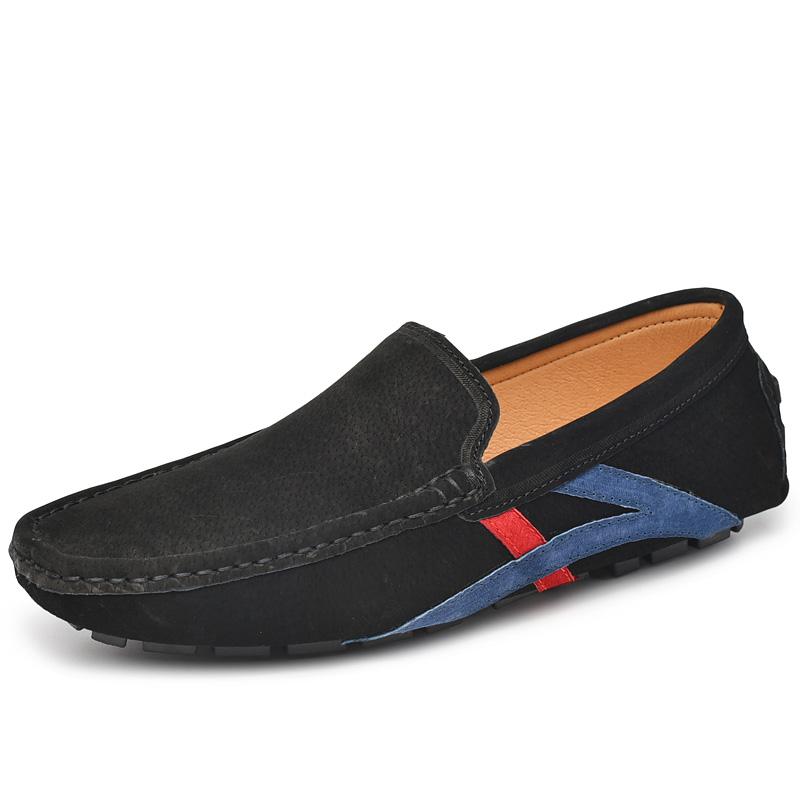 2025 Slip On Men Loafers Genuine Leather Lazy Shoes Mocasines Driving Casual Shoes For Men Unique Style Flats Plus Size 38~49