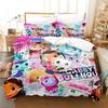 Zestaw pościeli Gabbys Dollhouse Pojedynczy Bliźniaczy Pełny Queen King Size Zestaw na łóżko Sypialnia dla dorosłych Dziecięca Zestawy poszewek na kołdrę Zestaw prześcieradeł 3D Anime