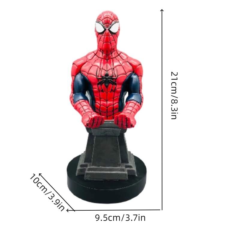 Držák na telefon Bílý rytíř v kresleném stylu pro líné hráče, pryskyřičný materiál, velikost 6,5 cm / 2,5 palce
