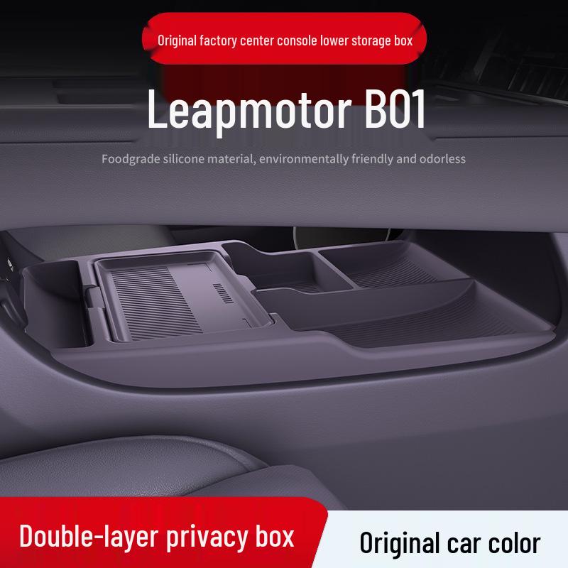 Compatible with 25 Leapmotor B01 Models: Center Console Glasses Storage Box Organizer