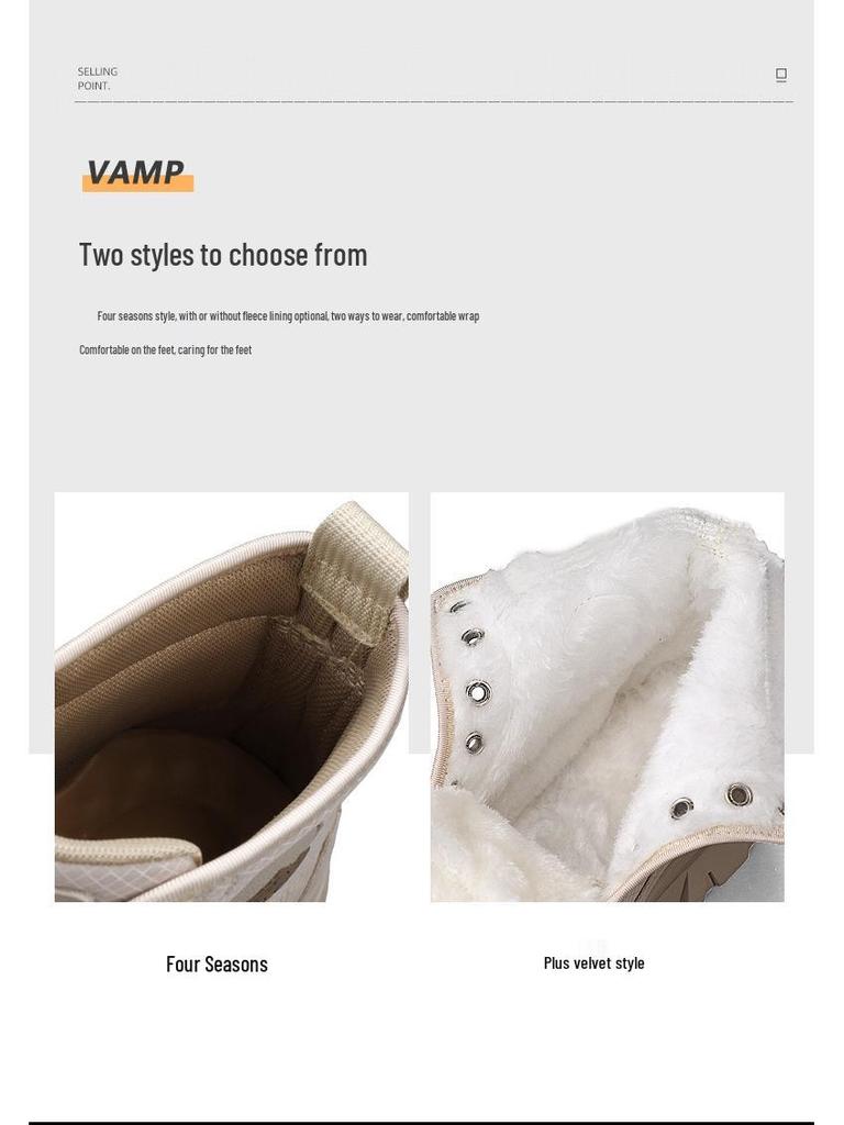 Men's Waterproof Leather & Fur Snow Boots - Non-Slip, Warm High-Top Workwear Martin Boots