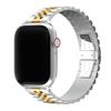Keepwin 5 Bead Replacement Adjustable Bracelet Stainless Steel Women Hardware Watch Silver Band for Apple IWatch 9 8 7 6 5 4