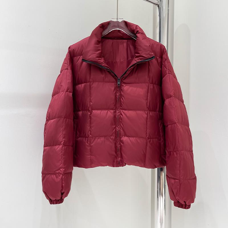 High-end short down jacket women's new white duck down casual large square bread jacket warm jacket