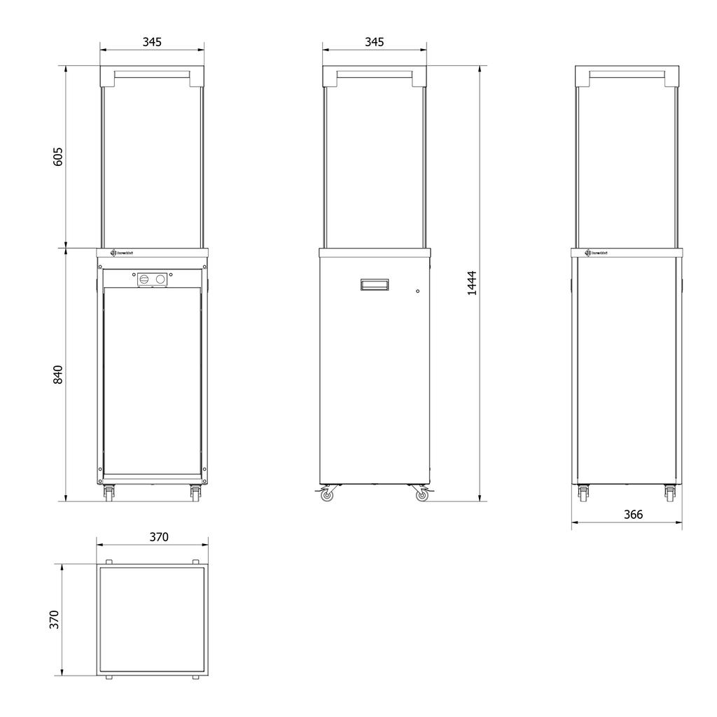 Stufa a gas PATIO LIGHT nera