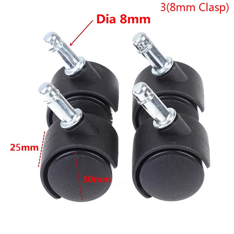 

4 шт., 30 мм, колесо для стула, мебельное поворотное колесико, тормозное колесо, замена Clasp