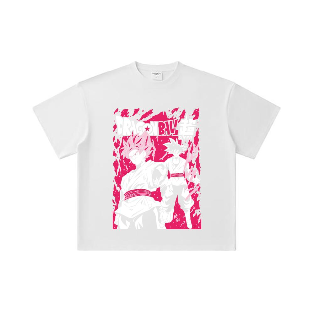 260 GSM Double Yarn 32 Count 100% Cotton Dragon Ball V63 Print Unisex Heavy Cotton T Shirt
