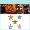 Beautifully Crafted Hollow Christmas Tree Top Star Ornament In Luxurious Gold Red And Silver Blue