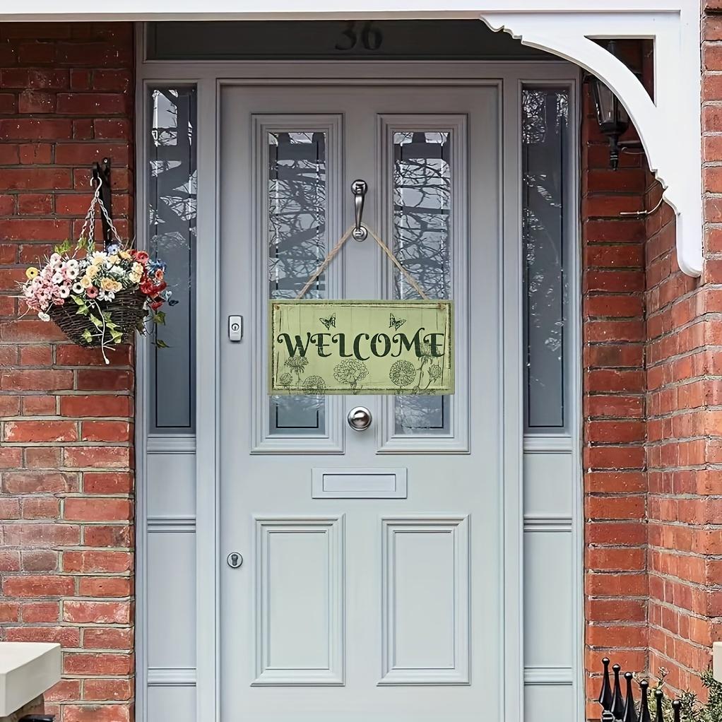 2 Funny Welcome Signs, Front Door Sign Welcome/Please Take Off Your Shoes Hanging Sign, 20x 10cm