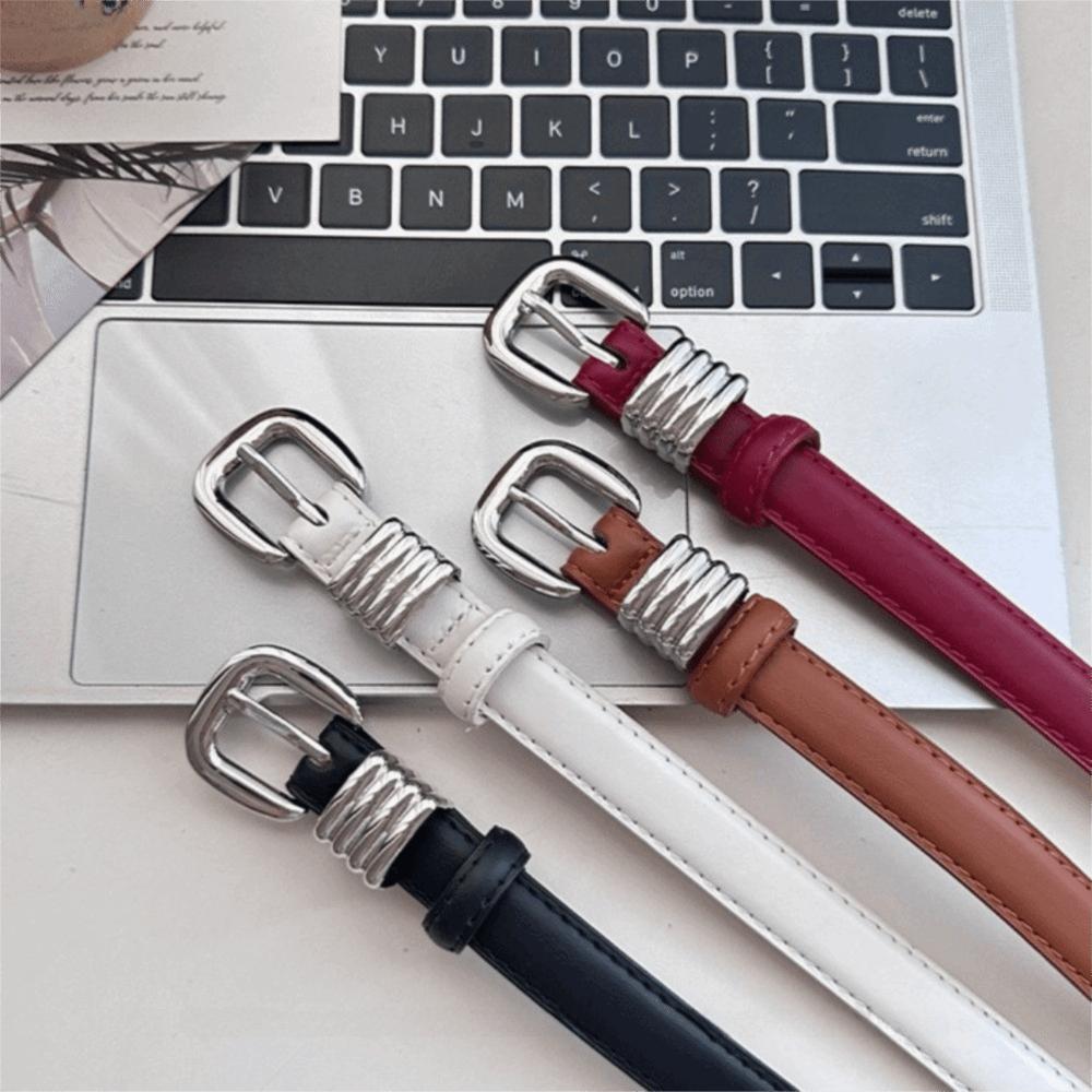 Thin Women's Belt PU Leather Dress Jeans Belt Fashion Waist Belt  Spicy Girls