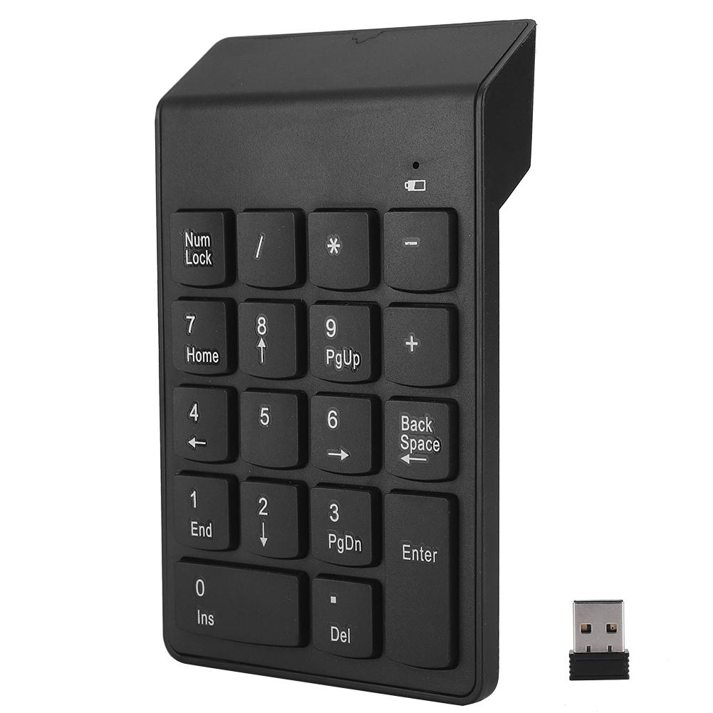 2.4G Wireless Mini Number Keyboard Portable Commercial 19‑Buttons USB Keypad for Office Laptop