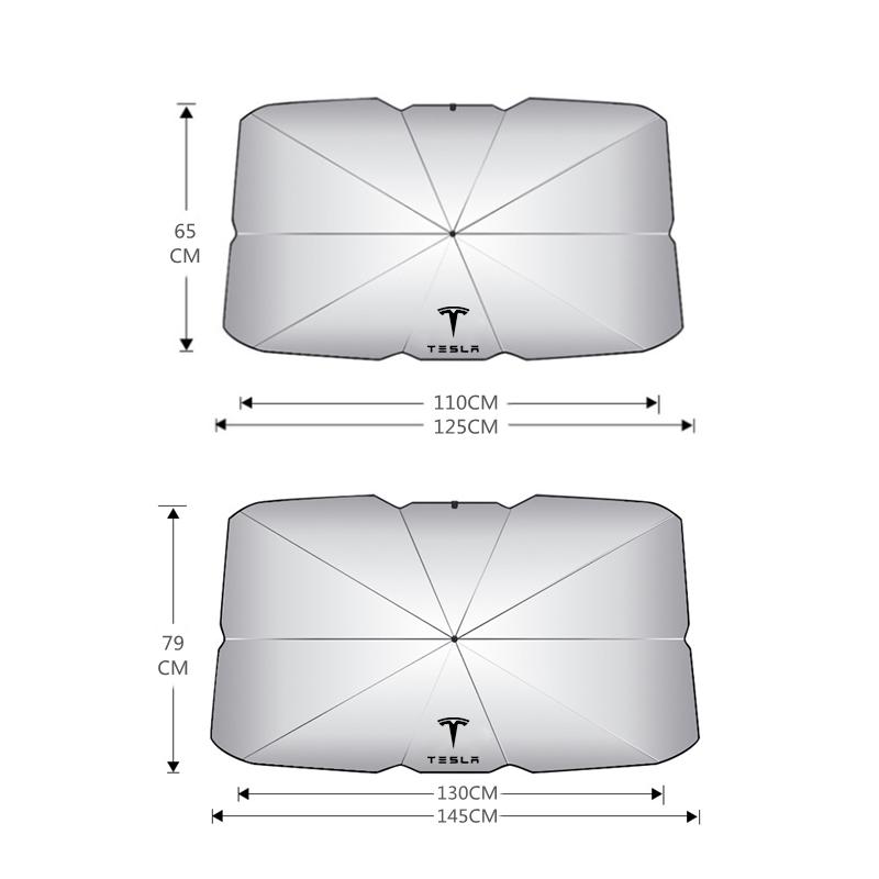 Car Sunshade Umbrella Car Summer Sun Interior Windshield Protection Accessories For Tesla Model 3 Model X Model S Model Y