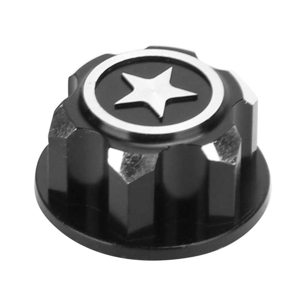4pcs Aluminum Alloy Wheel Hub   Cover Accessory Fit for   X Maxx 1Celsius10 RC Car(Black )