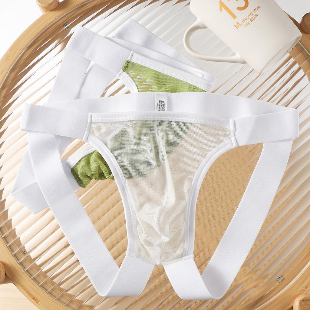 Men's Underwear Transparent Mesh Fun Thong Men's Solid Color Thong Underwear