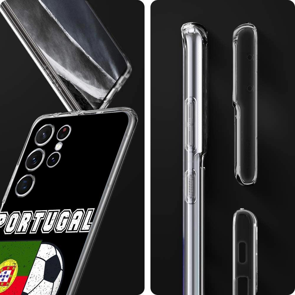 Portugal Flag Soccer 7 Phone Case For Samsung Galaxy S22 5G S20 Ultra S21 FE 5G S10E S9 S8 S10 Plus Note 20 10 Soft Clear Cover