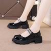 Spring Summer New Women's Shoes Versatile Thick Sole Round Toe Simple Comfortable Casual Women's Single Shoes