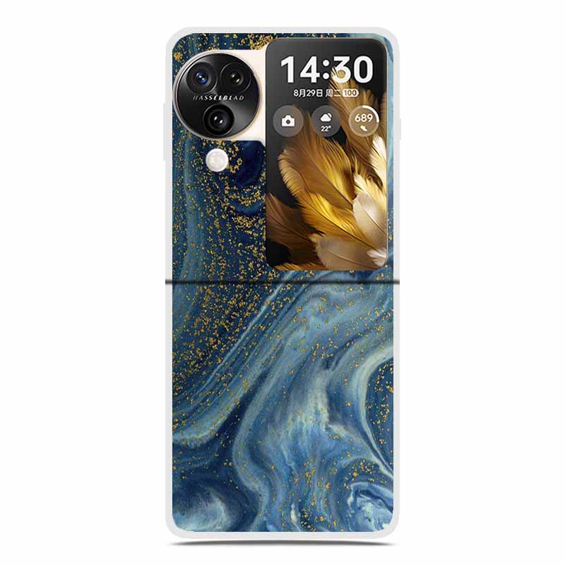 For Oppo Find N3 Flip 5G Cases Clear 6.8" Marble Hard TPU Back Cover For Oppo Find N 3 Flip Phone Cases Coque Fundas Bumper Etui