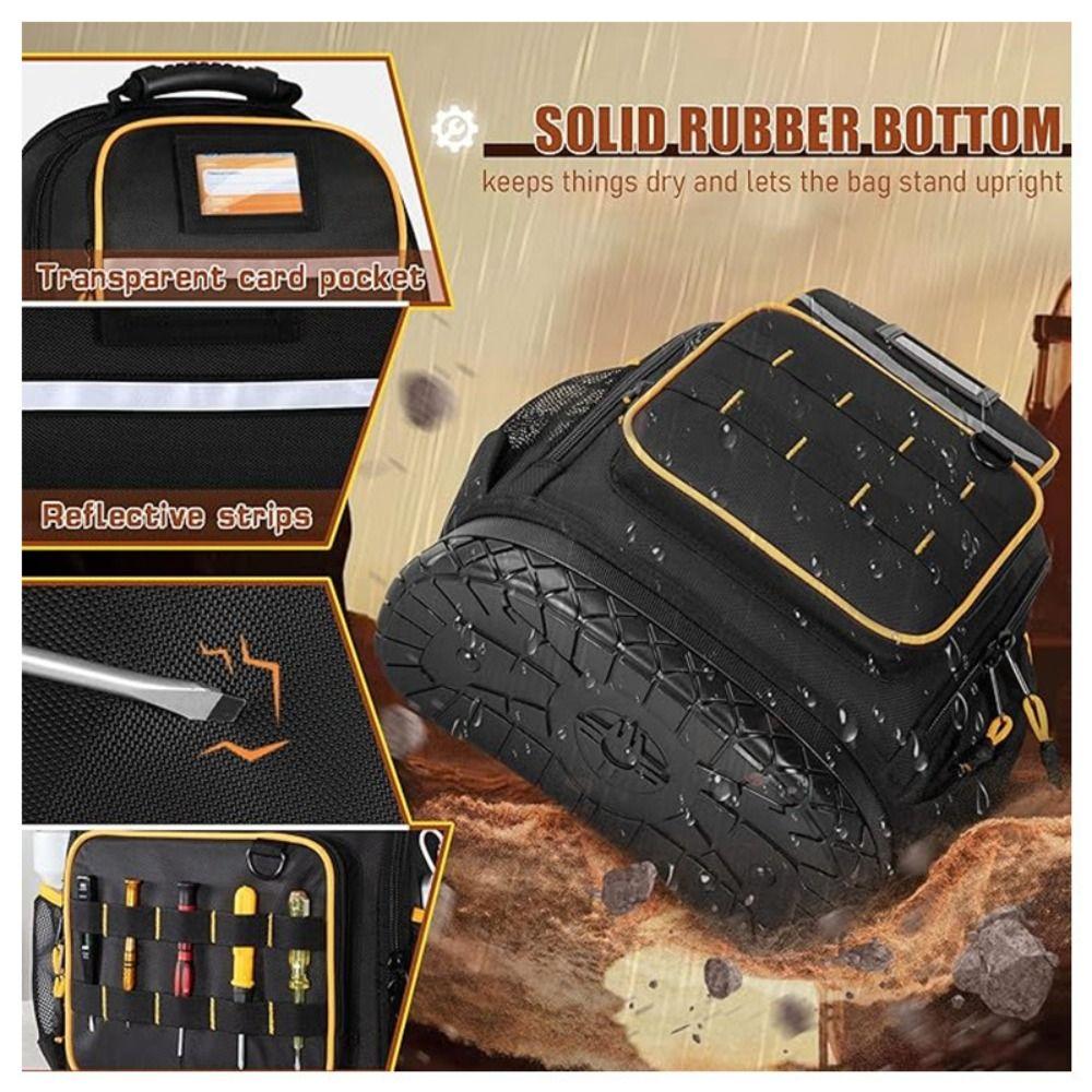 Thickened Tool Backpack Waterproof Toolkit Multifunctional Heavy Duty Tool Organizer