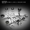 Flexible Head Gear Wrench 10mm 72 Teeth for Flare Nuts, Flex Gear Wrench, Flex Head Ratchet Combination Wrench for Fuel, Brake, and Air Conditioning P