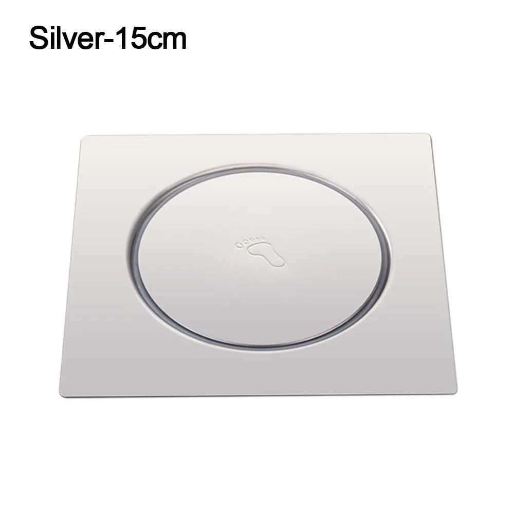 Creative Stainless Steel Press-Type Floor Drain Pop Up Bounce Pedal Type Sewer Floor Strainer Anti-odor Square Drain Filter