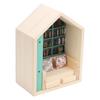 Bookshelf Mini House Kit Wooden Decorative Exquisite Cute Long Life Tiny House Kit for Bedroom Study