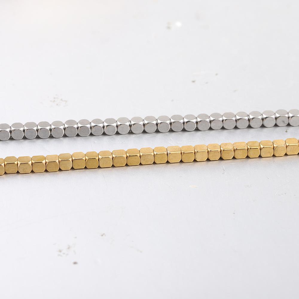 1Pcs Stainless Steel Bracelet Smooth Faced Bracelet Square Minimalist Bracelet
