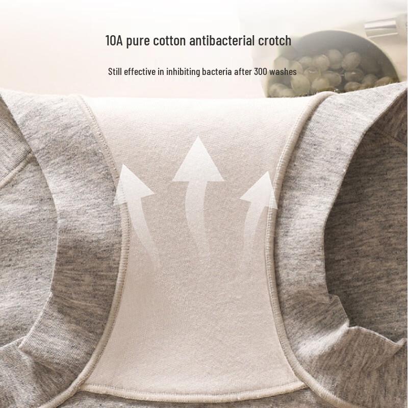 FitonTon Women's Pure Cotton Antibacterial Boxer Briefs