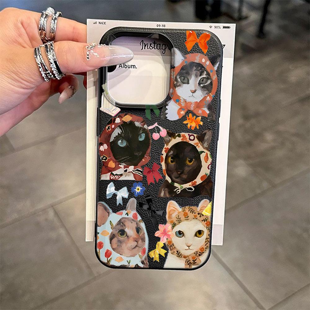 Funny Cat Phone Case For Iphone 17 17E 16E 15 Pro Max 12 14 11 16 13 Transparent Ultra-Thin Protective Shell Coque