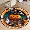 1 Piece Halloween Round Rug Suitable For Living Room Bedroom And Kitchen Home Decoration Room Decoration Gift For Friends And Family