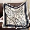 Lightweight 90x90cm Square Scarf Women Navy Style Sun Protection Silk-Like Feel Wear Chic Versatile Accessory