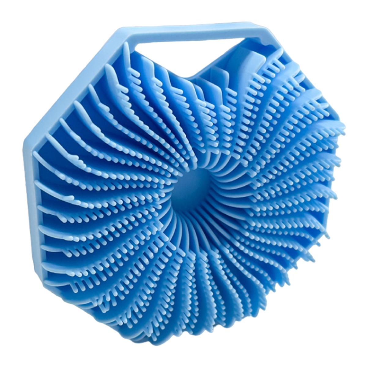 

Силиконовая щетка для ванны Yousheng, отшелушивающая щетка для тела с нескользящей ручкой, экологически чистая щетка для тела синий