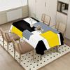 JIT 1 Stück moderne gelb-schwarze geometrisch bedruckte Tischdecke ist geeignet für Picknicks und Partys.zyc