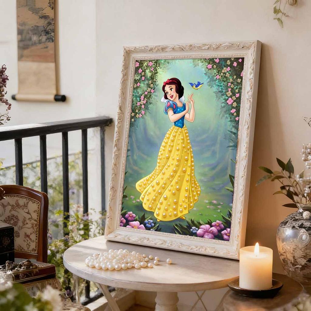 Disney Snow White Forest Mystery Pearl Puzzle This Is A Handmade Decorative Gift That Can Be Used As A Home Decoration Item