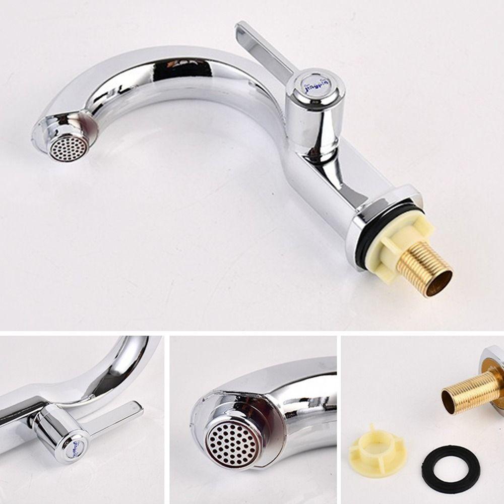 Single Cold Basin Faucet Valve Sink Mixer Tap Durable Wash Sink Tap