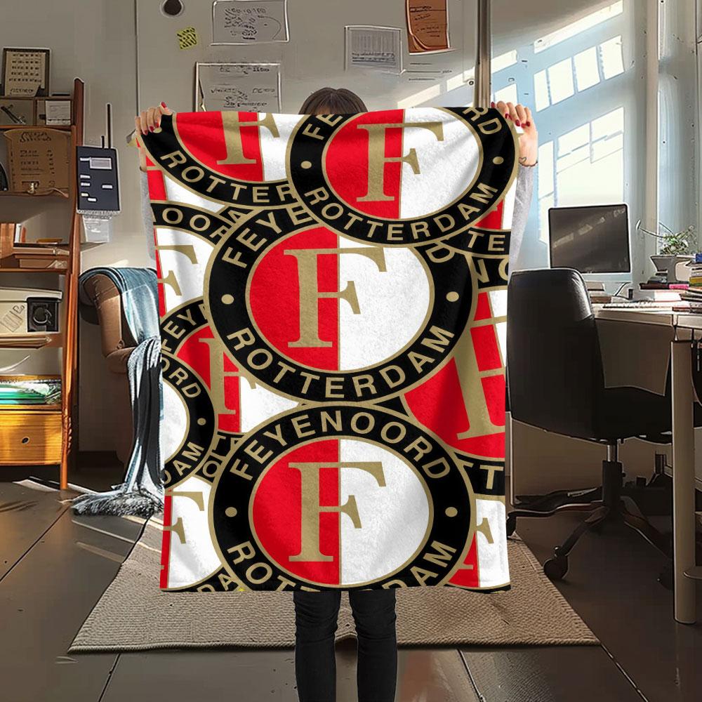 1PC Feyenoord Patterned Flannel Blanket Suitable For All Seasons for Home Decor Warmth and Comfort Gifts Holiday Present
