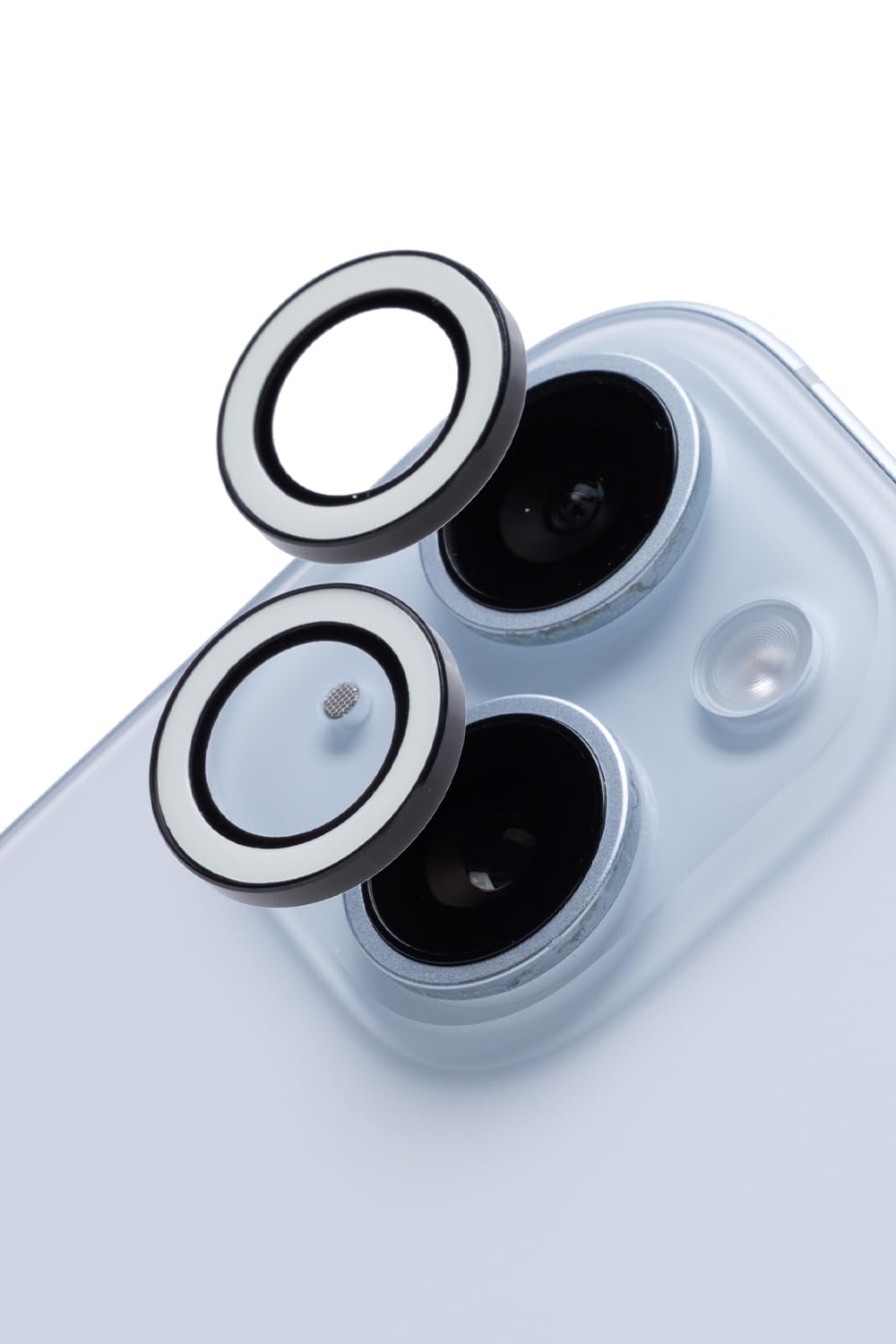 

iFace Neo iPhone Plus Camera Lens Tempered Glass Plus Camera Lens Camera Protective Scratch and Smudge 15/15 Cover, (Neo White) [iPhone 15/15