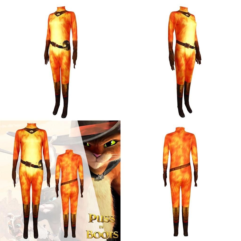 Kostým Kocour v botách pro Halloween cosplay na halloweenskou párty s polyesterovou látkou pro teenagery a dospělé