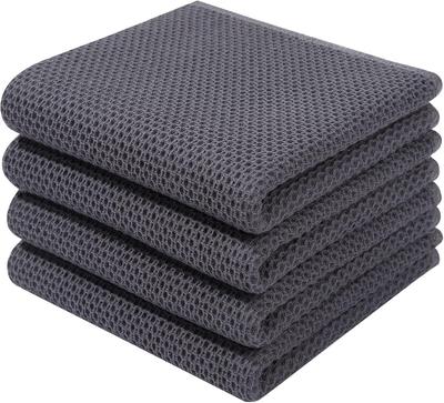 Panos Kitchen Nordic Waffel Küchenset aus 34 x 73 cm Anthrazitgrauen Tüchern, Stil, Spültücher, Spültücher, Kinderhandtücher, Handtücher, 4, cm,