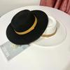 White French Concave-topped Woolen Hat Children's British Vintage Belt Wide-brimmed Jazz Hat Performance Catwalk Versatile Top Hat