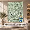 Tapestry Custom Name Text, Wall Hanging Tapestry Home Room DecorFallout Vault Boy