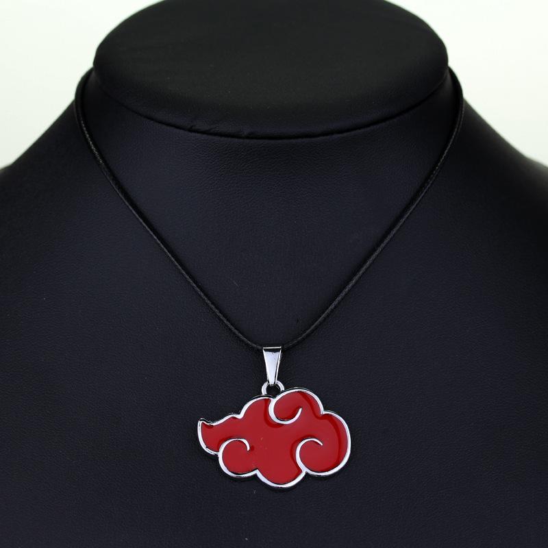 Naruto Akira Organization Red Cloud Pendant Alloy Necklace for Men and Women