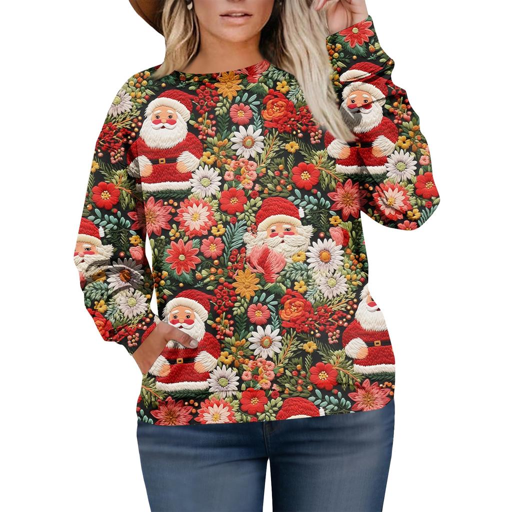 Christmas Sweatshirts For Women Sweater Cute Shirt Fall Pullover Top