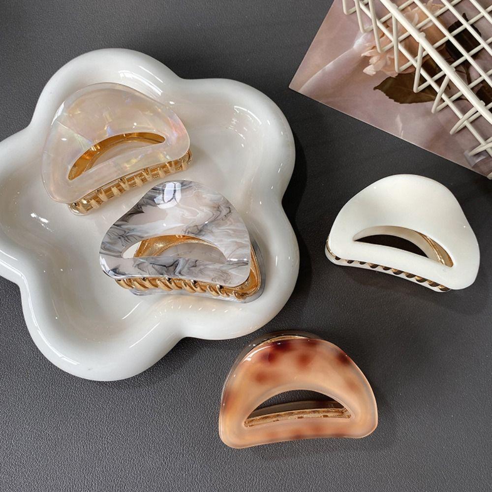 Hollow Out Acetate Hair Clips Elliptic Acetic Acid Barrettes Fashion Mini Hair Claw  Girls