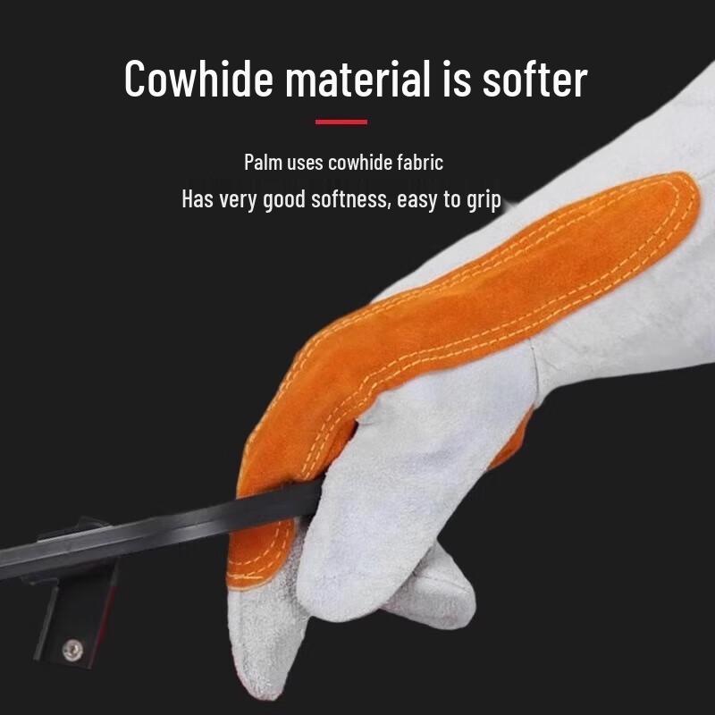 Extended Wrist Heat-Resistant Welder Gloves