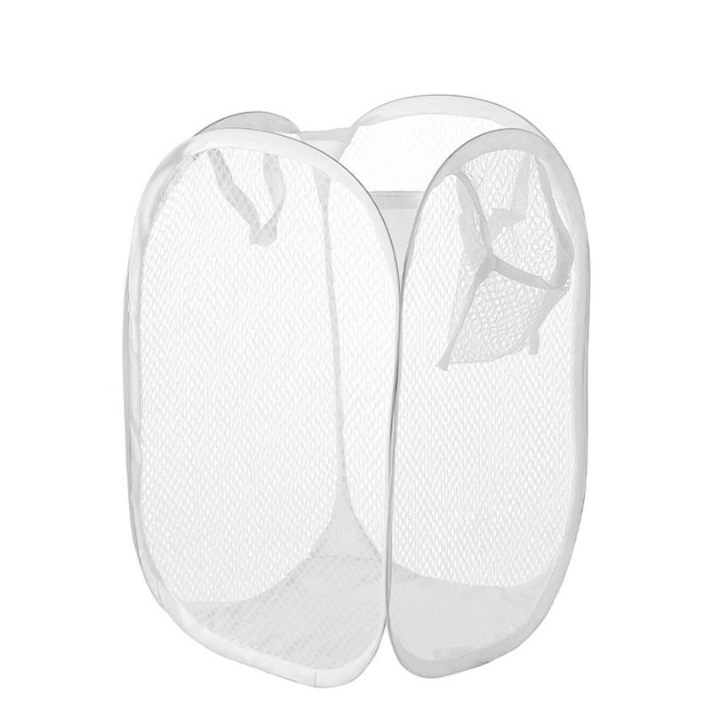 

Складная корзина для сортировки грязного белья, рамка для стирки, тканевая сетка для ванной комнаты, сетчатая сумка для хранения, ведро, органайзер для белья, сумка для хранения белый