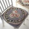 Chenille Non Slip Chair Cushion With Floral Pattern For Home Dining And Office