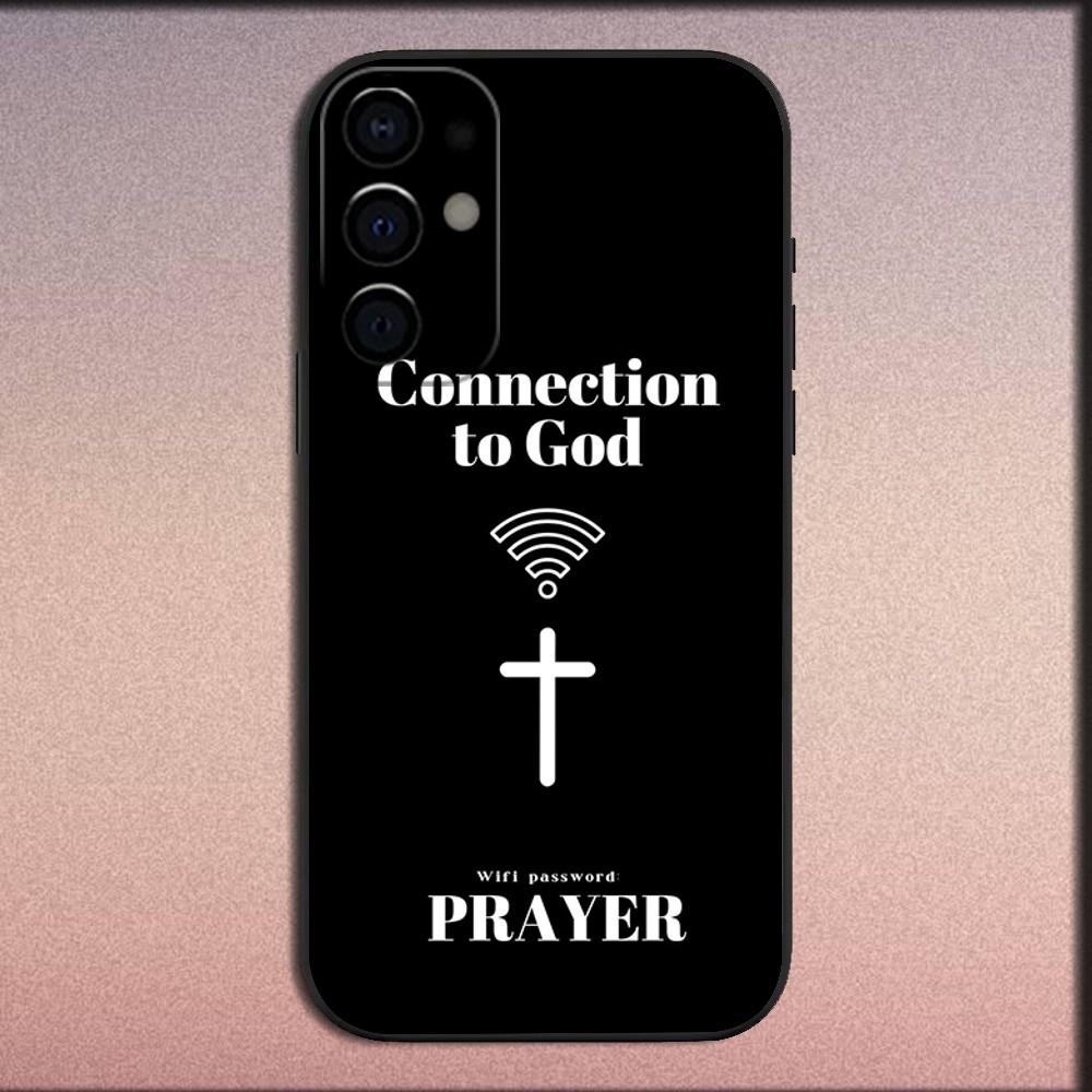 Bible Jesus Christian Cross Phone Case For Samsung S25,S24,S21,S22,S23,S30,Ultra,S20,Plus,Fe,Lite,Note,10,9,5G Black Soft Cover