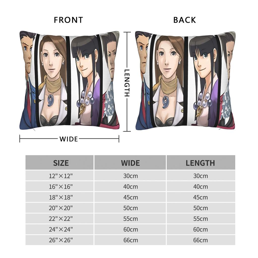 Pillow Case Ace Attorney Comfy Pillow Cover For Chair Sofa Home Decor Funny Pillowcases